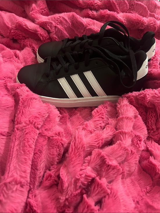 adidas Other - adidas Black Sneakers with White Three-Stripes